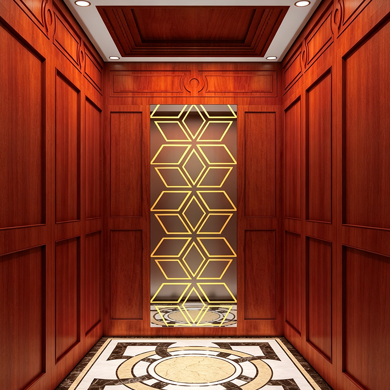 Lif Kediaman Cermin Berukir Titanium Venir Rosewood