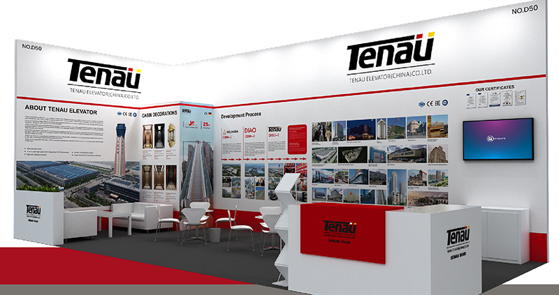 TENAU ELEVATOR (CHINA) CO.,LTD. akan mengambil bahagian dalam Pameran Lif Antarabangsa yang diadakan di Riyadh, Arab Saudi dari 28 hingga 30 Oktober. Nombor gerai kami ialah D50. Selamat datang semua untuk melawat!